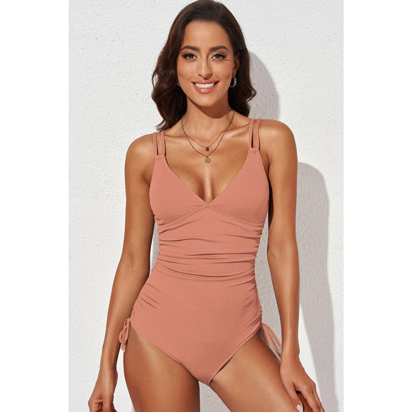 Tied Cutout Plunge One-Piece Swimsuit - Spicie's Boutique