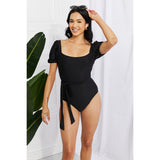 Marina West Swim Salty Air Puff Sleeve One-Piece in Black - Spicie's Boutique