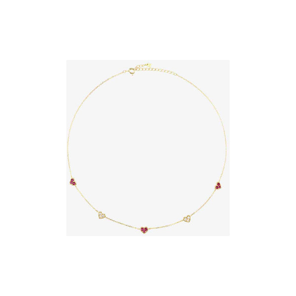 Inlaid Zircon Heart Necklace - Spicie's Boutique