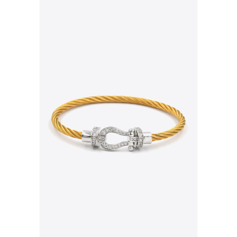 Men Rhinestone Cable Bracelet - Spicie's Boutique
