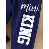 Baby Color Block Graphic Hoodie and Joggers Set