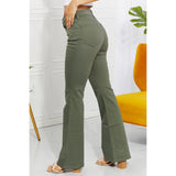 Zenana Clementine Full Size High-Rise Bootcut Jeans in Olive - Spicie's Boutique