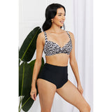Marina West Swim Take A Dip Twist High-Rise Bikini in Leopard - Spicie's Boutique