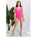Float On Ruffle Faux Wrap One-Piece- Pink - Spicie's Boutique