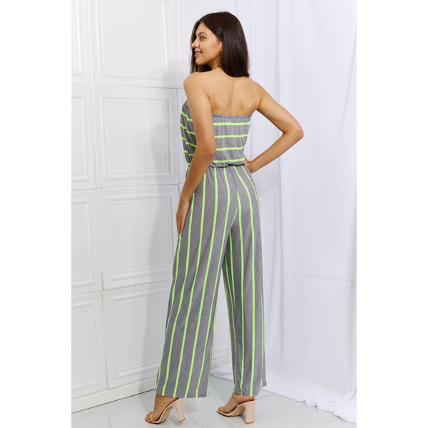 Pop Of Color Sleeveless Striped Jumpsuit - Spicie's Boutique