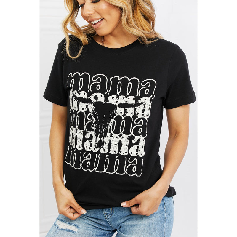 mineB I Got It From My Mama Full Size Graphic Tee in Black - Spicie's Boutique