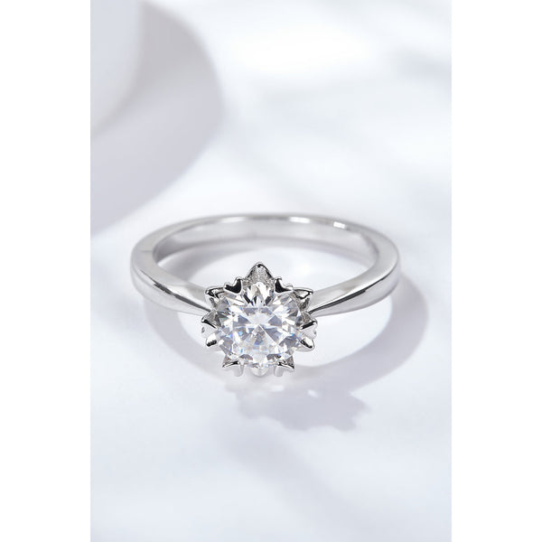 925 Sterling Silver Solitaire Moissanite Ring - Spicie's Boutique