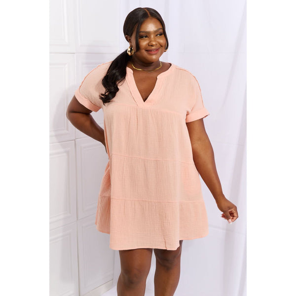 Easy Going Gauze Tiered Ruffle Mini Dress - Spicie's Boutique