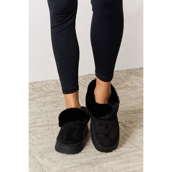 Legend Footwear Furry Chunky Platform Ankle Boots - Spicie's Boutique
