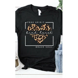Leopard "Kind Heart" Graphic Tee - Spicie's Boutique