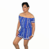 Aztec Print Off Romper - Spicie's Boutique
