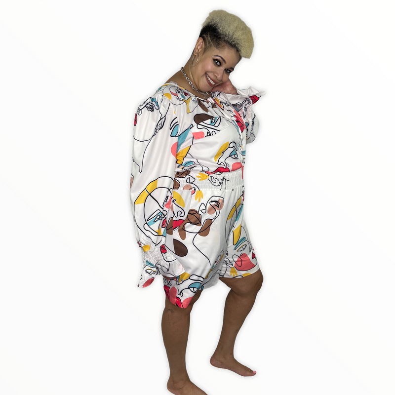 Big Face Romper - Spicie's Boutique