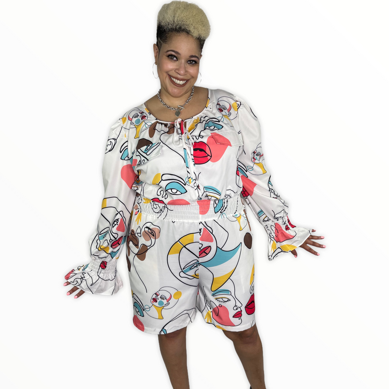 Big Face Romper - Spicie's Boutique