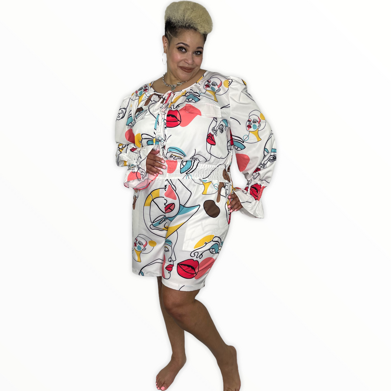 Big Face Romper - Spicie's Boutique