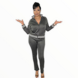 Charcoal Tracksuit - Spicie's Boutique