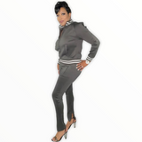 Charcoal Tracksuit - Spicie's Boutique