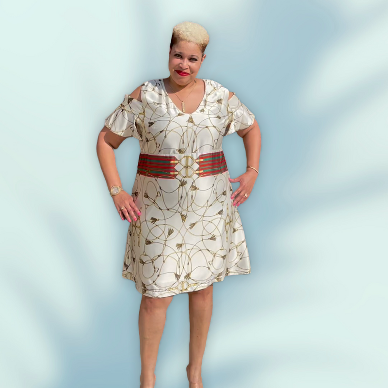 Open Shoulder Plus Size Dress - Spicie's Boutique