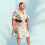 Open Shoulder Plus Size Dress - Spicie's Boutique