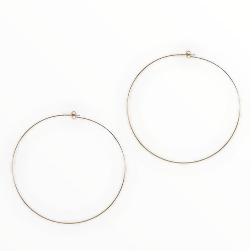 Large Wire Hoop Earrings - Spicie's Boutique