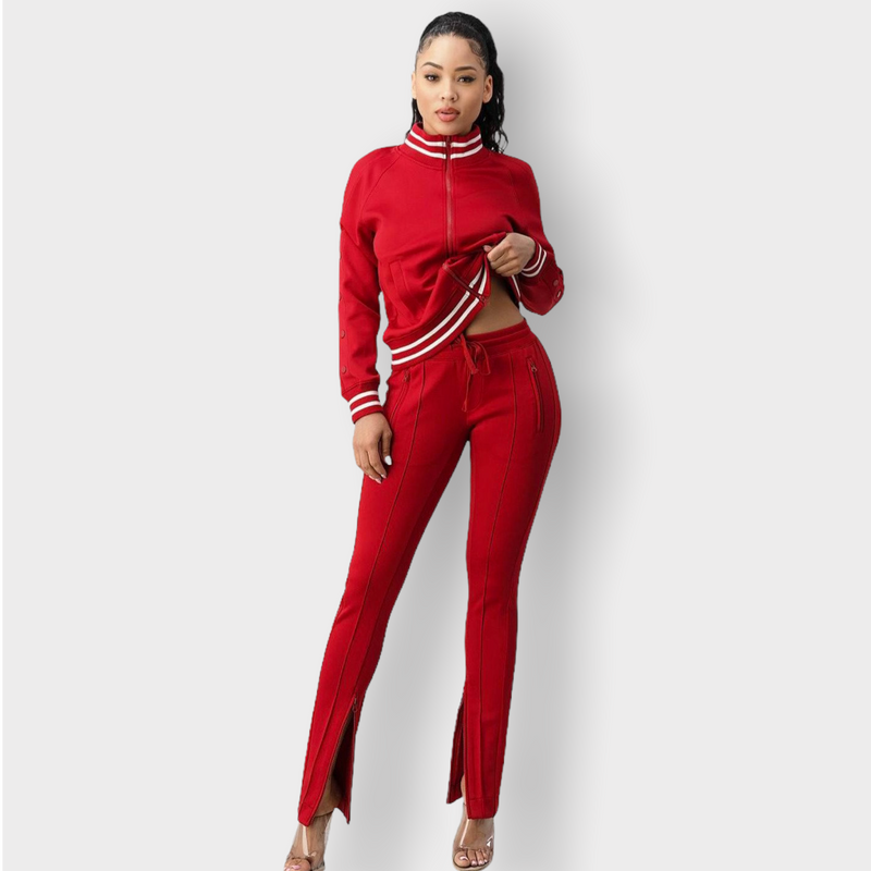 Red Tracksuit - Spicie's Boutique