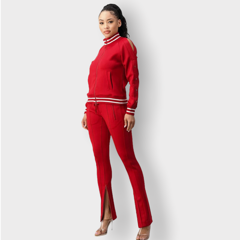 Red Tracksuit - Spicie's Boutique