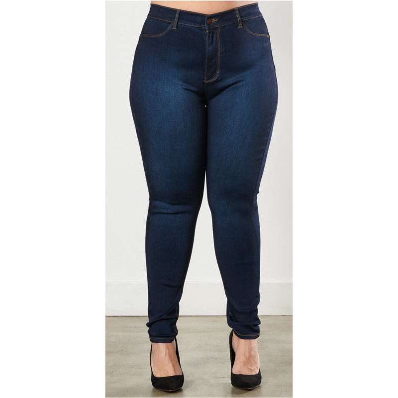 Plus Size Dark Stone Denim Jeans - Spicie's Boutique