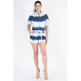 Tie-Dye Denim Romper - Spicie's Boutique