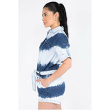 Tie-Dye Denim Romper - Spicie's Boutique