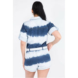 Tie-Dye Denim Romper - Spicie's Boutique