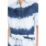 Tie-Dye Denim Romper - Spicie's Boutique