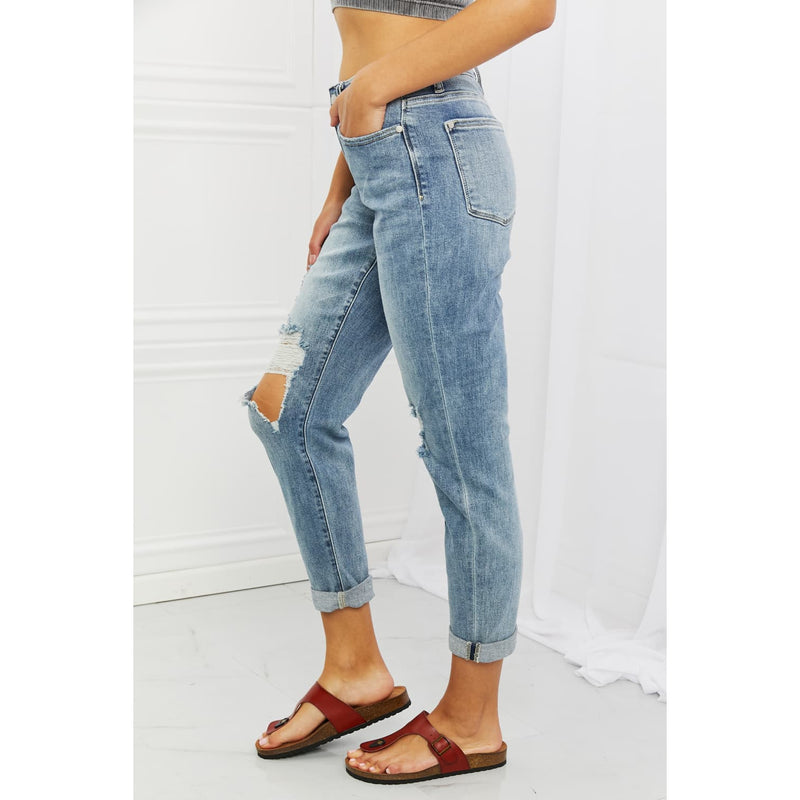 Malia Mid Rise Boyfriend Jeans - Spicie's Boutique