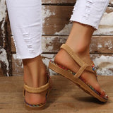 Beaded PU Leather Open Toe Sandals - Spicie's Boutique