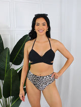 Summer Splash Halter Bikini Set- Black