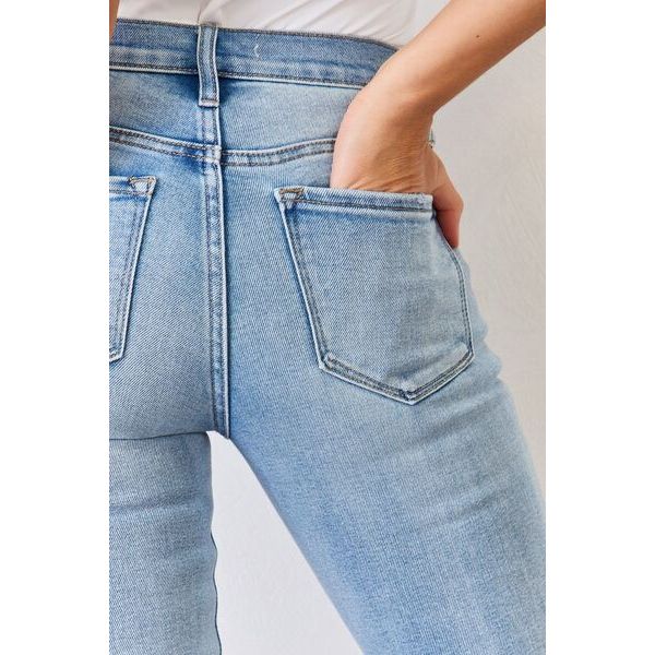 Kancan Mid Rise Y2K Slit Bootcut Jeans - Spicie's Boutique