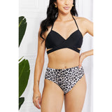 Marina West Swim Summer Splash Halter Bikini Set in Black - Spicie's Boutique