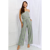 Pop Of Color Sleeveless Striped Jumpsuit - Spicie's Boutique