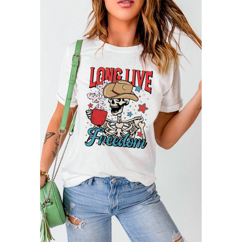 LONG LIVE FREEDOM Graphic Short Sleeve Tee - Spicie's Boutique