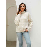 Heart Mock Neck Sweater - Spicie's Boutique