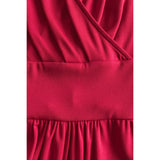 Gathered Detail Surplice Lantern Sleeve Jumpsuit - Spicie's Boutique