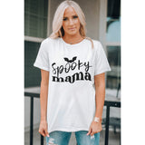 Round Neck Short Sleeve SPOOKY MAMA Graphic T-Shirt - Spicie's Boutique
