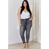 High Waist Tummy Control Release Hem Skinny Jeans - Spicie's Boutique