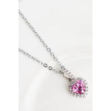 1 Carat Moissanite Heart Pendant Necklace