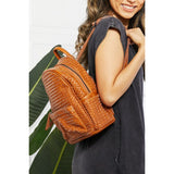 SHOMICO Certainly Chic Faux Leather Woven Backpack - Spicie's Boutique