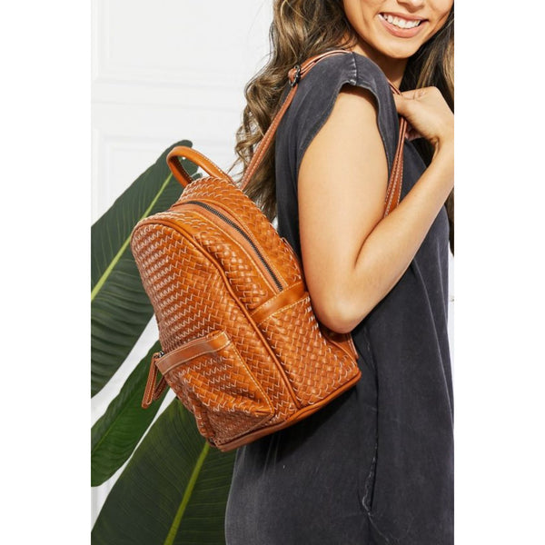SHOMICO Certainly Chic Faux Leather Woven Backpack - Spicie's Boutique