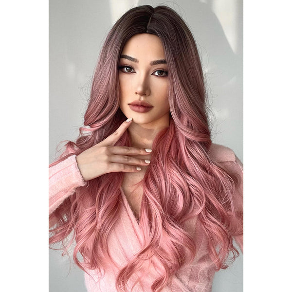 Fashion Wave Synthetic Long Wig 26''- Pink - Spicie's Boutique