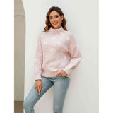 Heart Mock Neck Sweater - Spicie's Boutique