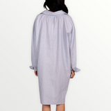 Striped Woven Long Sleeve Shirt Dress - Spicie's Boutique