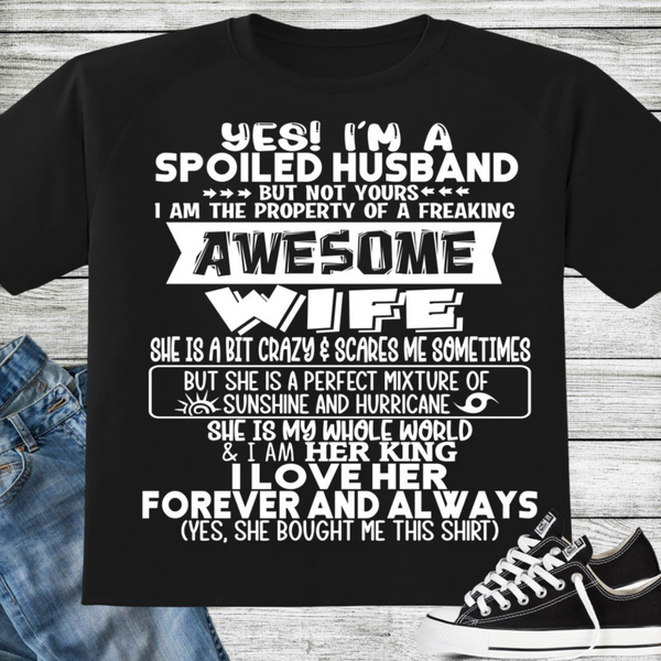 Spoiled Husband Graphic T-shirt - Spicie's Boutique
