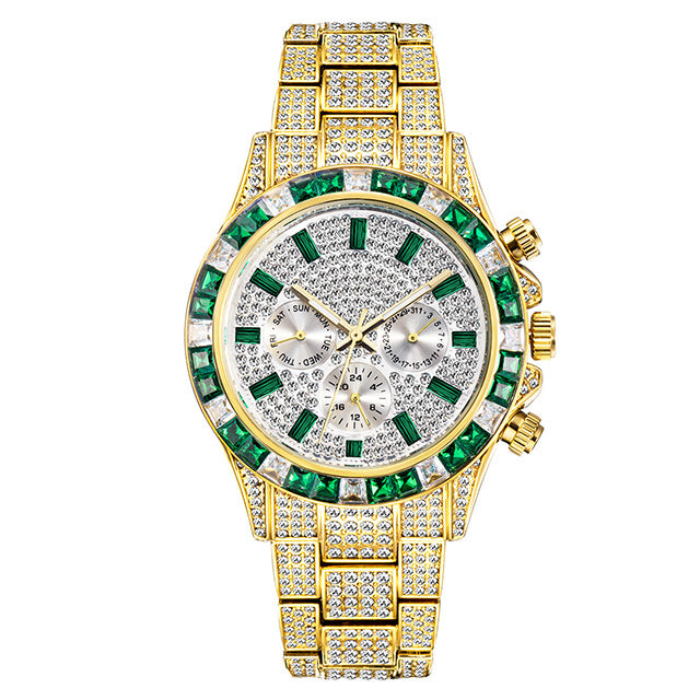 Fashion Full Diamond Luxury Ice Out Quartz Watch - Spicie's Boutique