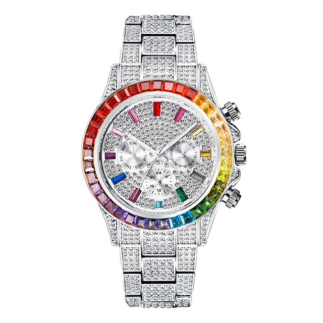 Fashion Full Diamond Luxury Ice Out Quartz Watch - Spicie's Boutique